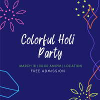 Holi Party Linkedin Post Design