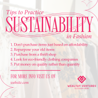 Sustainable Fashion Tips Instagram Post