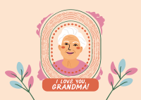 Greeting Grandmother Frame Postcard