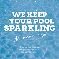 Sparkling Pool Services Instagram Post Design