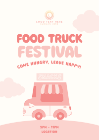 Cute Food Truck  Flyer Design