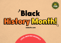 Funky Black History Postcard