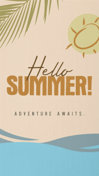 Organic Summer Greeting Facebook Story Design