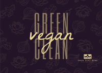 Green Clean and Vegetarian Postcard