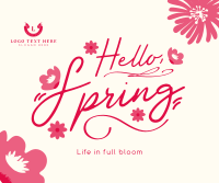 Hello Spring Greeting Facebook Post