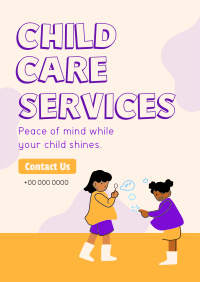 Playful Child Care Poster