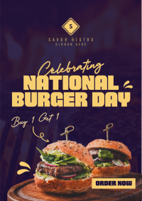 National Burger Day Celebration Flyer Image Preview