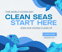 Ocean Day Clean Up Drive Facebook Post