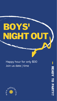 Boy's Night Out Facebook Story