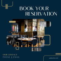 Restaurant Booking Instagram Post Design