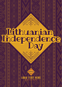 Folk Lithuanian Independence Day Flyer