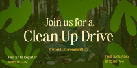 Clean Up Drive Twitter Post Design