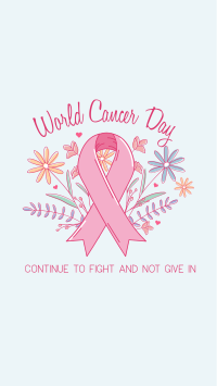 Cancer Day Floral Instagram Story