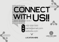 Generic Connect With Us Postcard Design