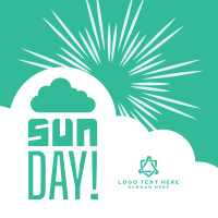 Sunday Sun Day Instagram Post Design