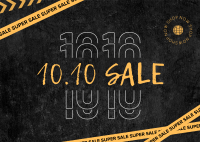 10.10 Sale Tape Postcard Design