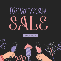 New Year Celebration Sale Instagram Post