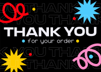 Bold Shapes Generic Thank You Postcard