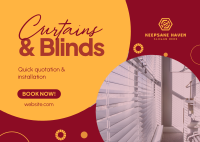 Curtains & Blinds Installation Postcard Image Preview