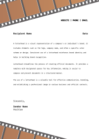 Film Strip Letterhead