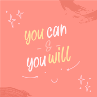 Cute Motivational Message Instagram Post Design