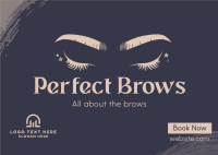 Perfect Beauty Brows Postcard