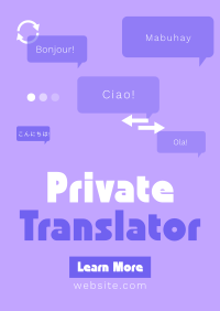 Modern Minimal Translation Service Poster