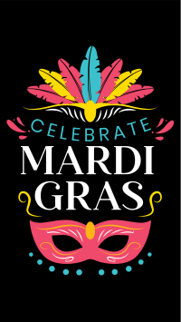 Celebrate Mardi Gras Instagram Story