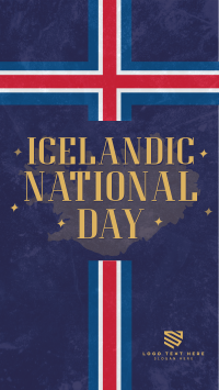 Sparkly Icelandic National Day Instagram Story