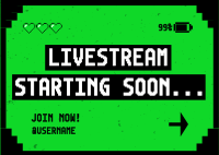 Livestream Start Gaming Postcard