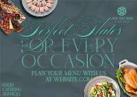 Rustic Food Catering Service Postcard