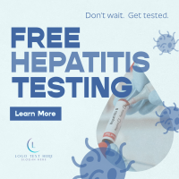 Textured Hepatitis Testing Instagram Post Design