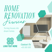 Home Makeover Service Instagram Post Design