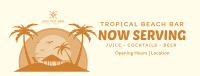 Tropical Beach Bar Facebook Cover Image Preview