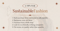 Stylish Chic Sustainable Fashion Tips Facebook Ad