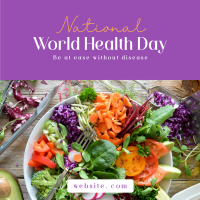 Minimalist World Health Day Greeting Instagram Post Design