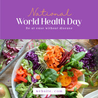 Minimalist World Health Day Greeting Instagram Post Image Preview