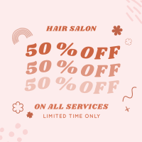 Discount on Salon Services Instagram Post