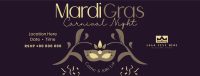Mardi Gras Carnival Night Facebook Cover