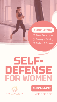 Women Self-defense Class TikTok Video Design