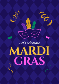 Mardi Gras Celebration Flyer