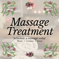 Art Nouveau Massage Treatment Instagram Post