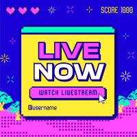 Pixel Livestreamer Instagram Post Design