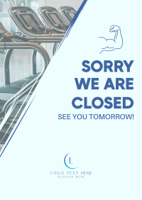 Closed Gym Announcement Flyer