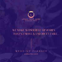 Wedding Planner Bouquet Instagram Post Design
