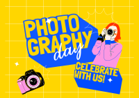 Photography Day Celebration Postcard