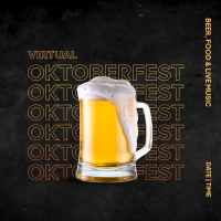 Virtual Oktoberfest Beer Mug Instagram Post Design