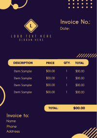 Quirky Memphis Pop Invoice