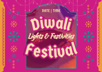 Diwali Festival Postcard Design