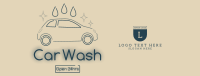 Neon sign Car wash Facebook Cover